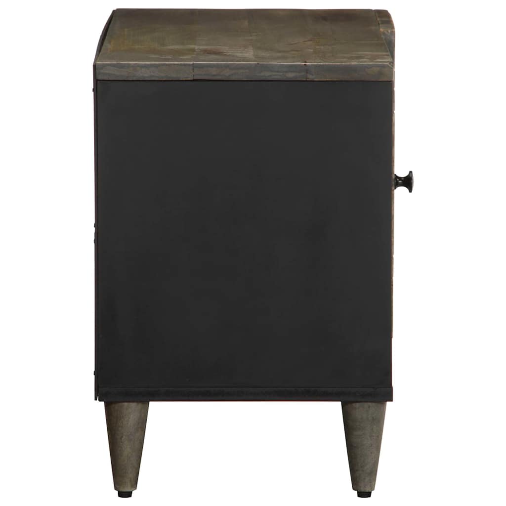 Ντουλάπι τηλεόρασης ανοιχτό γκρι 80x31,5x46 cm μασίφ ξύλο Mango