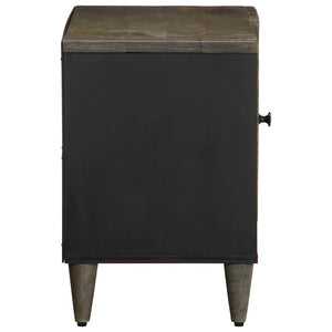 Ντουλάπι τηλεόρασης ανοιχτό γκρι 80x31,5x46 cm μασίφ ξύλο Mango