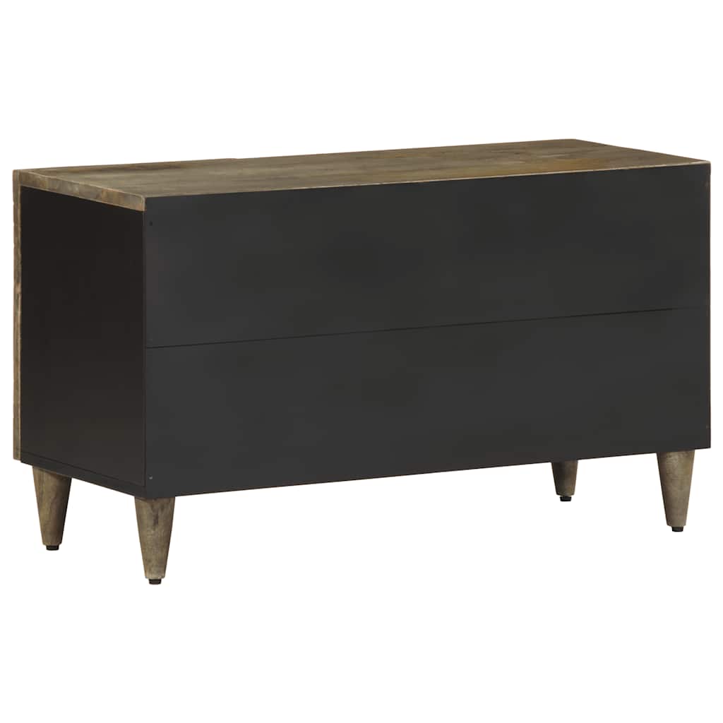 Ντουλάπι τηλεόρασης ανοιχτό γκρι 80x31,5x46 cm μασίφ ξύλο Mango