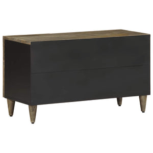 Ντουλάπι τηλεόρασης ανοιχτό γκρι 80x31,5x46 cm μασίφ ξύλο Mango