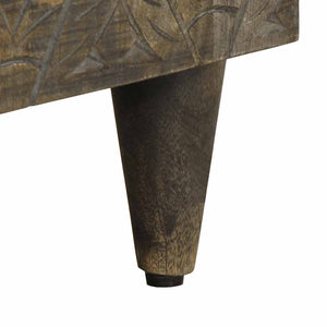 Ντουλάπι τηλεόρασης ανοιχτό γκρι 80x31,5x46 cm μασίφ ξύλο Mango
