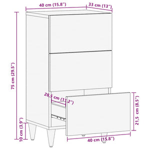 Sideboard 40x33x75 cm μασίφ ξύλο Mango