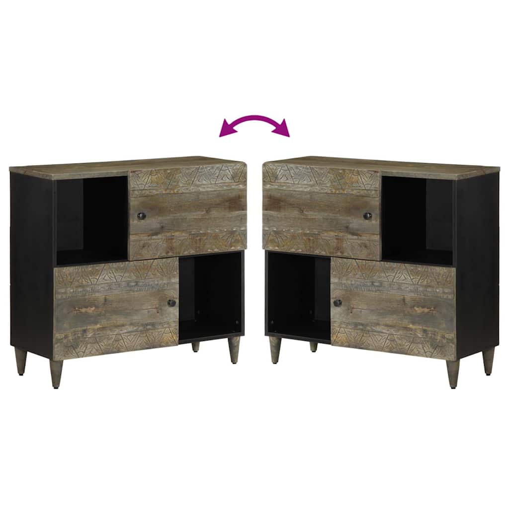 Sideboard 80x33x75 cm μασίφ ξύλο Mango