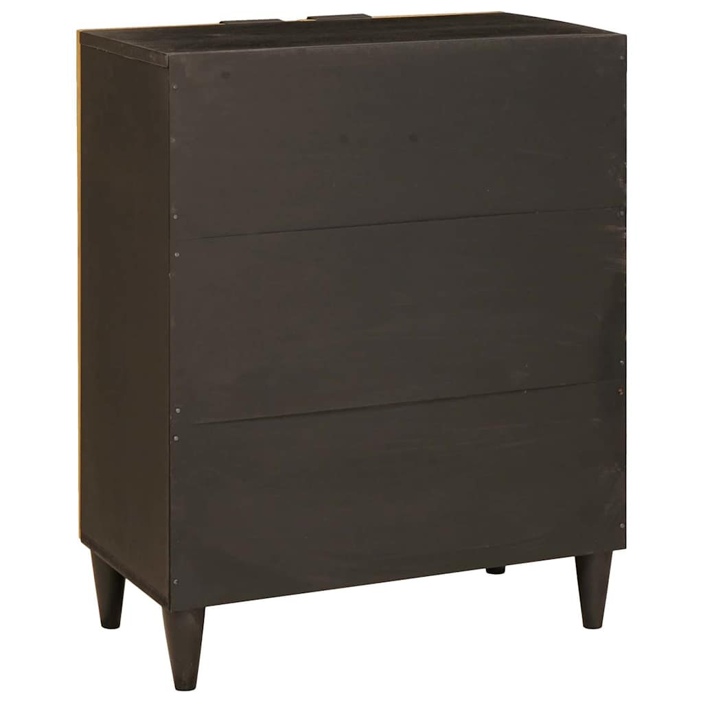 Πλαϊνό γραφείο Μαύρο και Χρυσό 60 x 33 x 75 cm - Pakobazaar