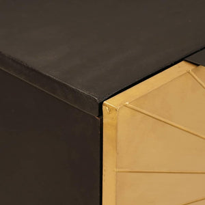 Πλαϊνό γραφείο Μαύρο και Χρυσό 60 x 33 x 75 cm - Pakobazaar