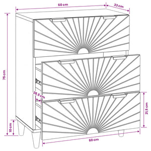 Πλαϊνό γραφείο Μαύρο και Χρυσό 60 x 33 x 75 cm - Pakobazaar
