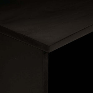 Κομοδίνο Μαύρο και Χρυσό 40 x 33 x 46 εκ. Επεξεργασμένο Ξύλο
