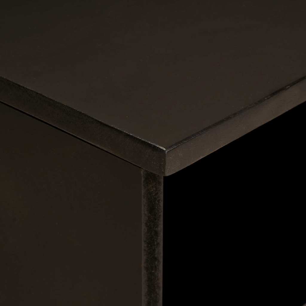 Ντουλάπι TV Μαύρο και Χρυσό 80 x 33 x 46 εκ Επεξεργασμένο ξύλο