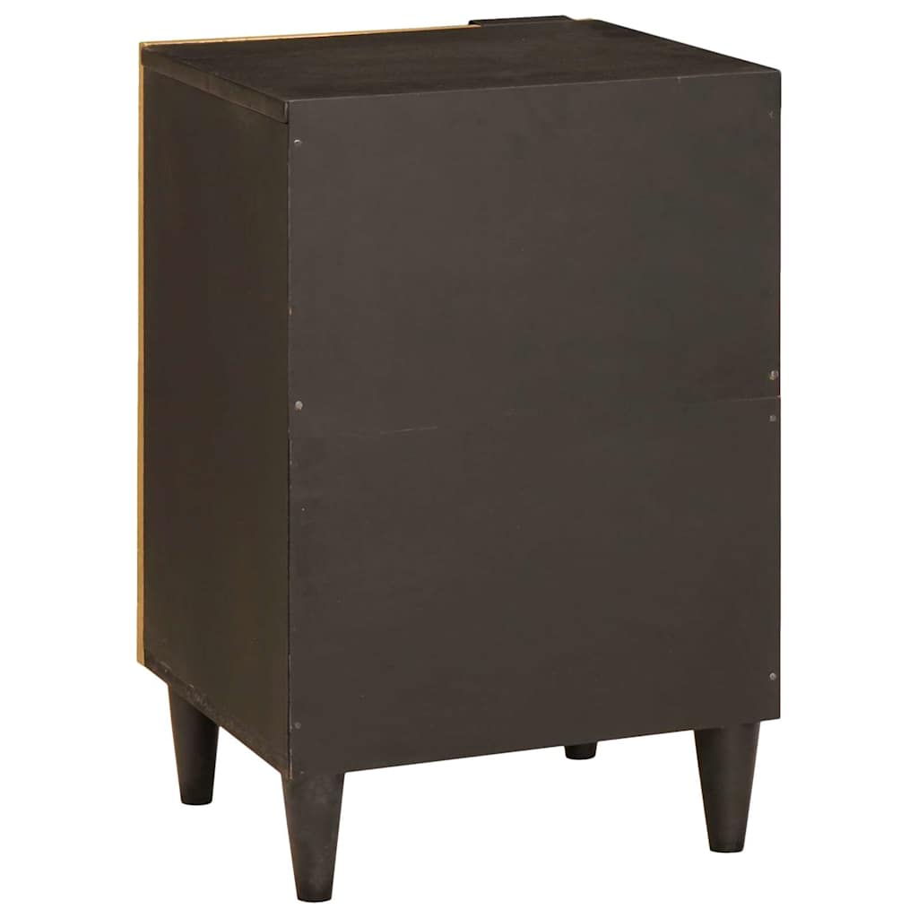 Ντουλάπι Μπάνιου με ράφι Μαύρο και Χρυσό 38 x 33 x 58 εκ.
