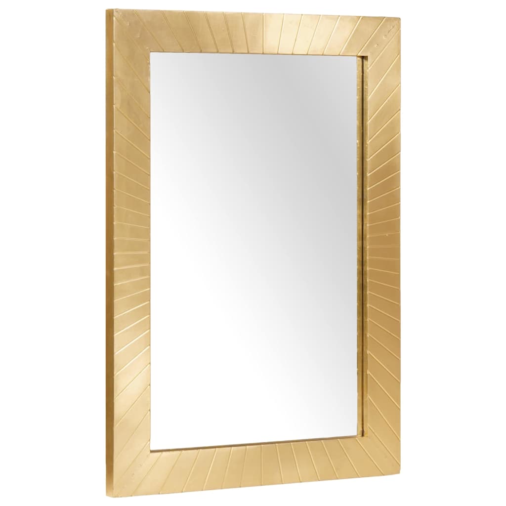 Καθρέφτης Μπάνιου Επιτοίχιο Μαύρο και Χρυσό 50 x 2,5 x 70 εκ - Pakobazaar