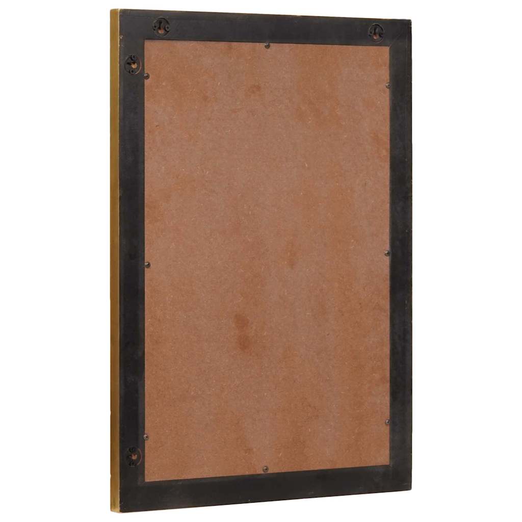 Καθρέφτης Μπάνιου Επιτοίχιο Μαύρο και Χρυσό 50 x 2,5 x 70 εκ - Pakobazaar