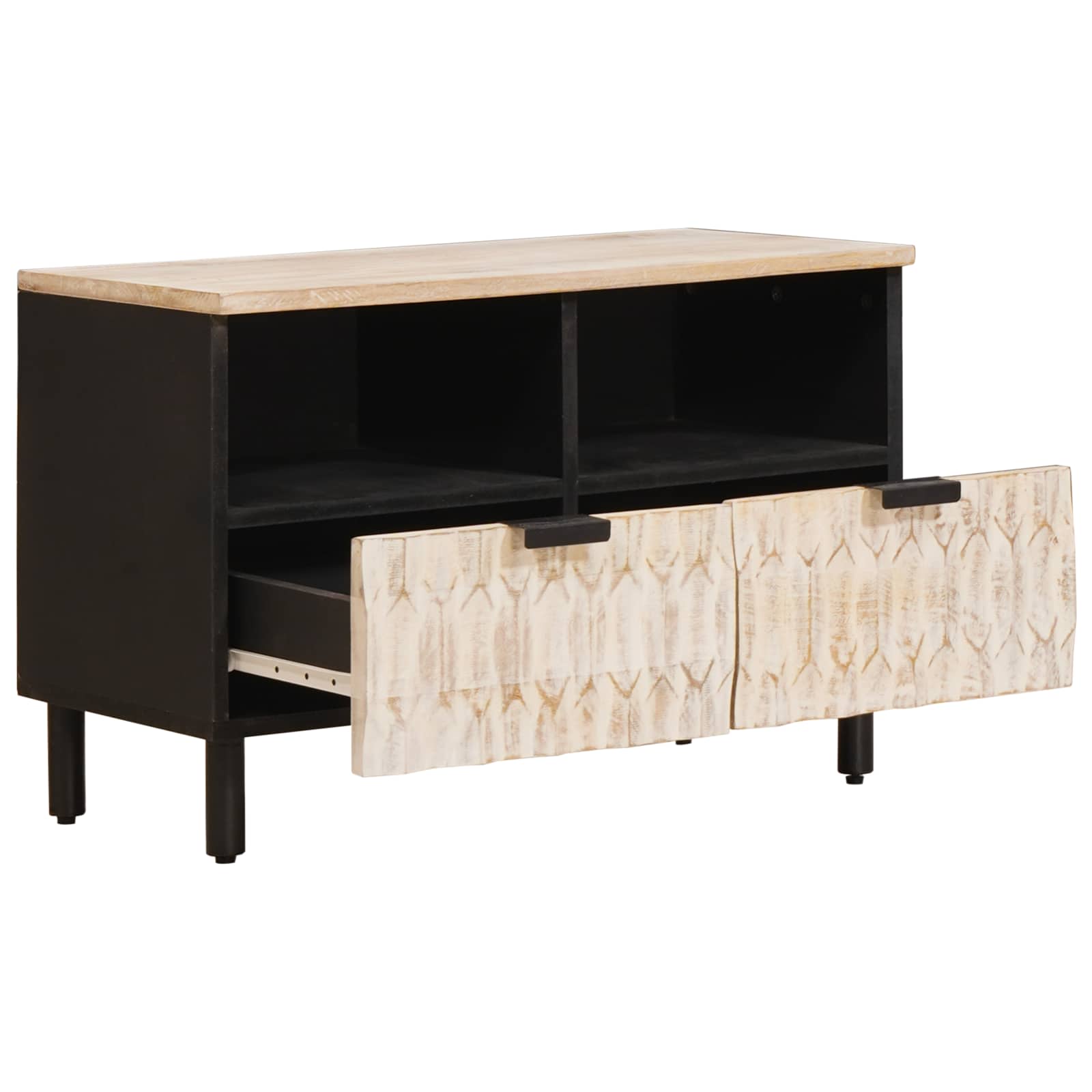 Ντουλάπι TV με ράφι Λευκό Φινίρισμα Καθαρισμού 70 x 33 x 46 εκ - Pakobazaar