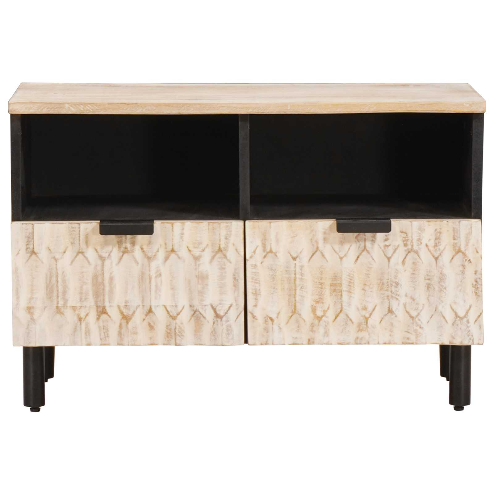 Ντουλάπι TV με ράφι Λευκό Φινίρισμα Καθαρισμού 70 x 33 x 46 εκ - Pakobazaar