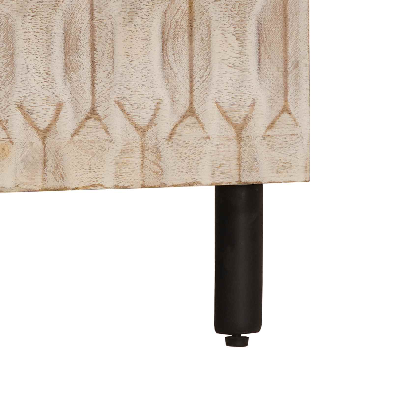 Κομοδίνο με συρτάρι Λευκό 50 x 33 x 62 εκ. Στερεό ξύλο μάνγκο