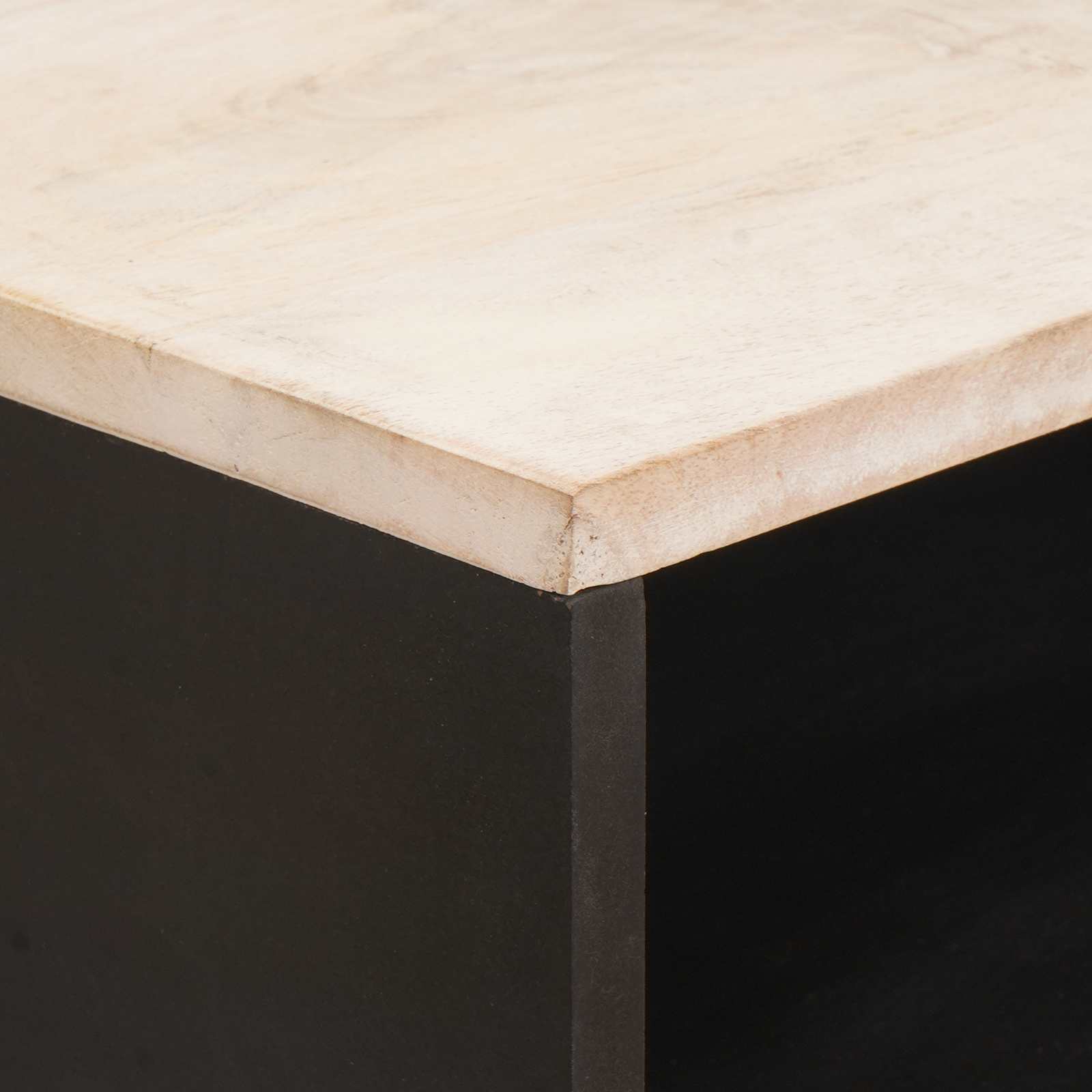 Κομοδίνο με συρτάρι Λευκό 50 x 33 x 60 εκ Στερεό ξύλο μάνγκο