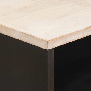 Κομοδίνο Λευκό 50 x 33 x 62 εκ. Στερεό ξύλο μάνγκο