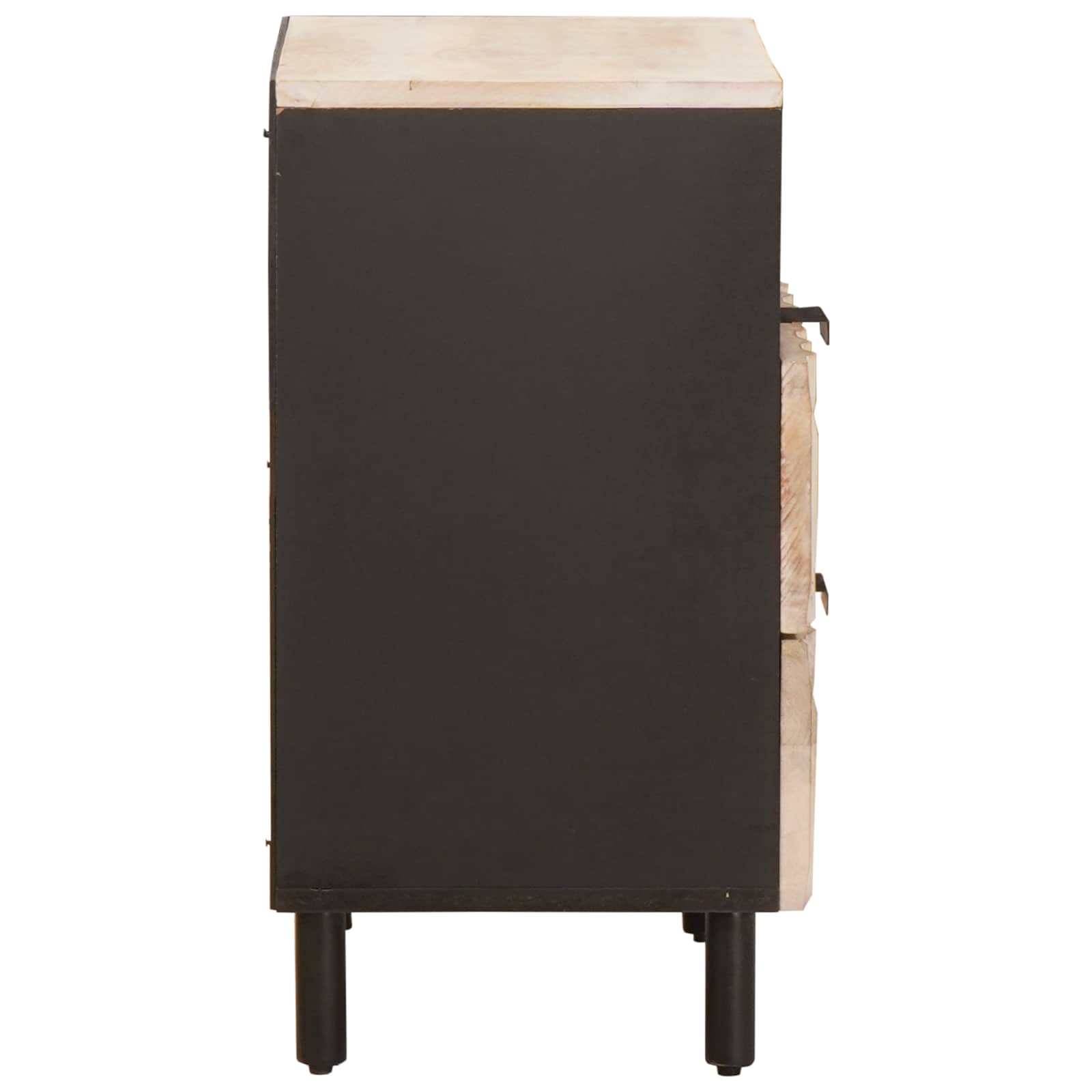 Κομοδίνο με συρτάρι Λευκό 50 x 33 x 60 εκ Στερεό ξύλο μάνγκο