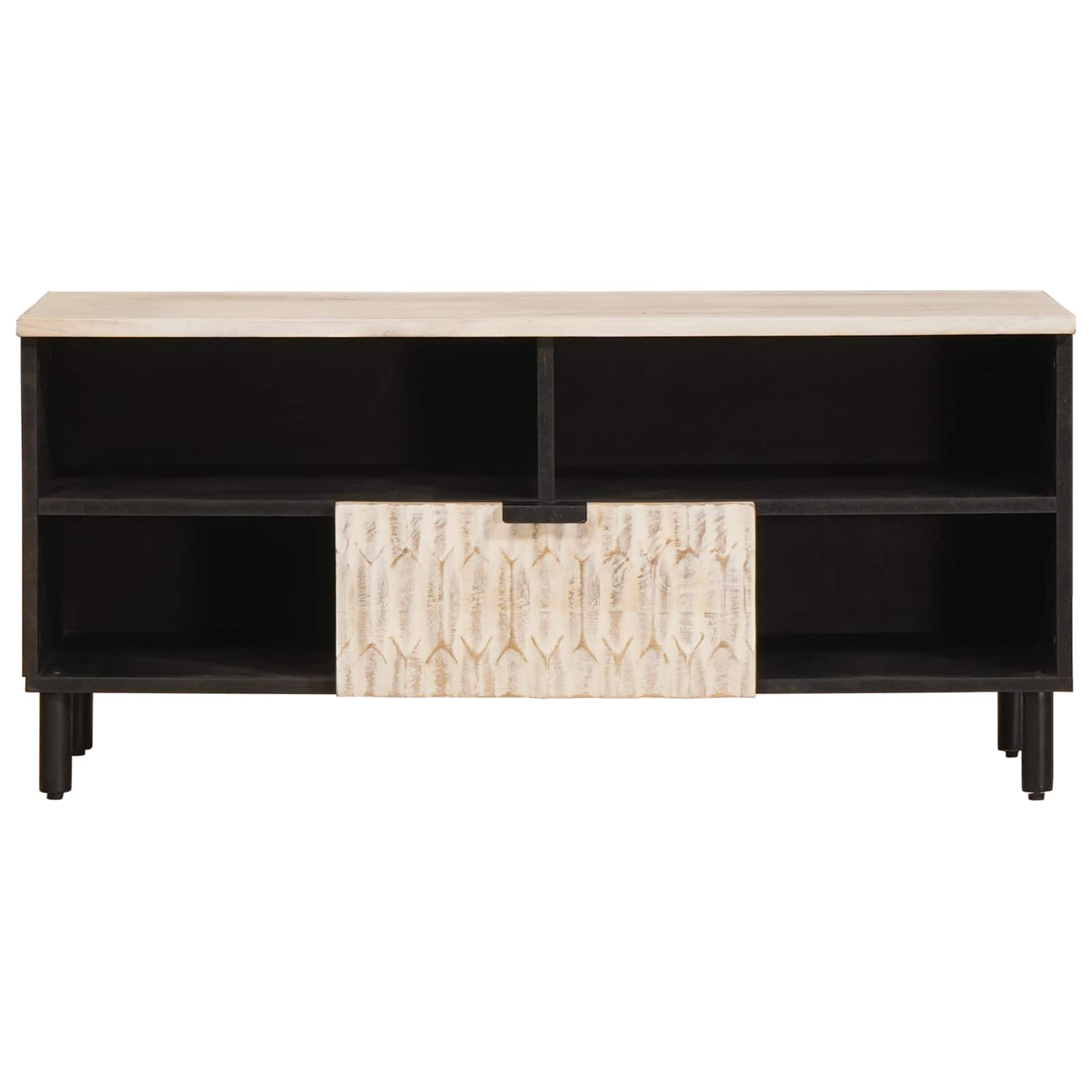 Ντουλάπι TV με ράφι Λευκό Φινίρισμα Καθαρισμού 100 x 33 x 46 εκ - Pakobazaar