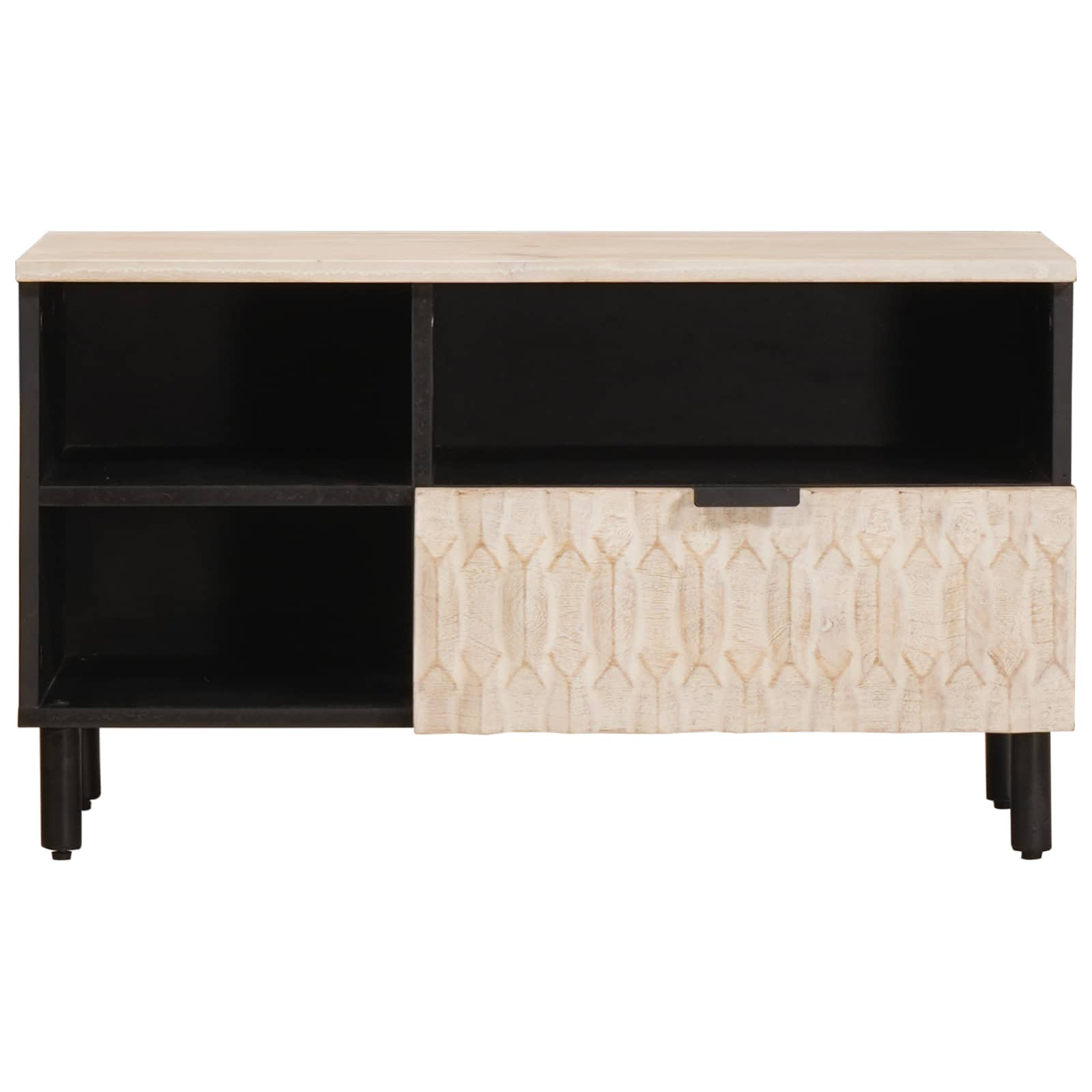 Ντουλάπι TV με ράφι Λευκό Φινίρισμα Καθαρισμού 80 x 33 x 46 εκ