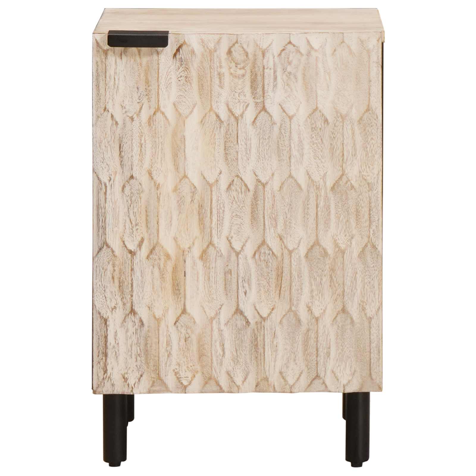 Ντουλάπι Μπάνιου Λευκό 38 x 33 x 58 εκ. Στερεό ξύλο μάνγκο