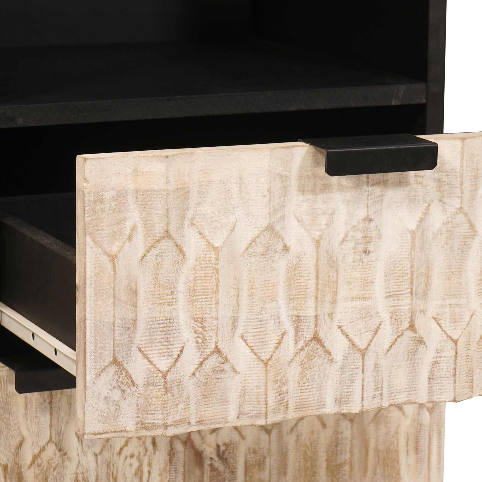 Ντουλάπι Μπάνιου με ράφι Μαύρο και Λευκό 38 x 33 x 160 εκ. - Pakobazaar