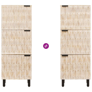 Highboard Λευκό Φινίρισμα Καθαρισμού 40 x 33 x 110 εκ
