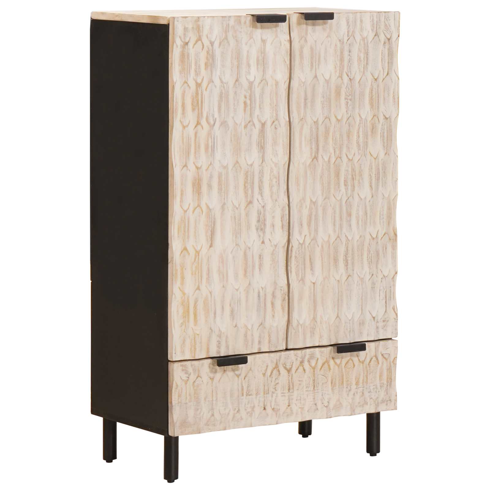Highboard με πόρτα Λευκό Φινίρισμα Καθαρισμού 60 x 33 x 100 εκ.
