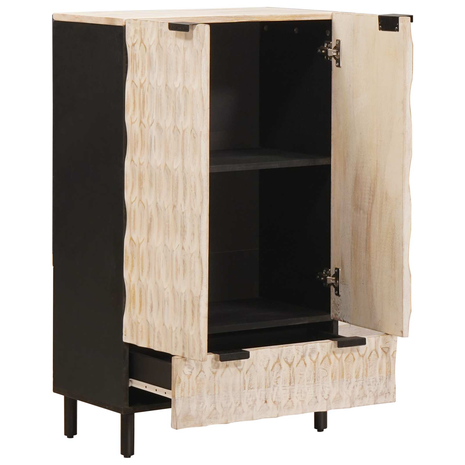 Highboard με πόρτα Λευκό Φινίρισμα Καθαρισμού 60 x 33 x 100 εκ.