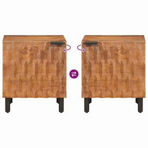 Κομοδίνο Καφέ 40 x 33 x 46 εκ. Στερεό ξύλο μάνγκο - Pakobazaar