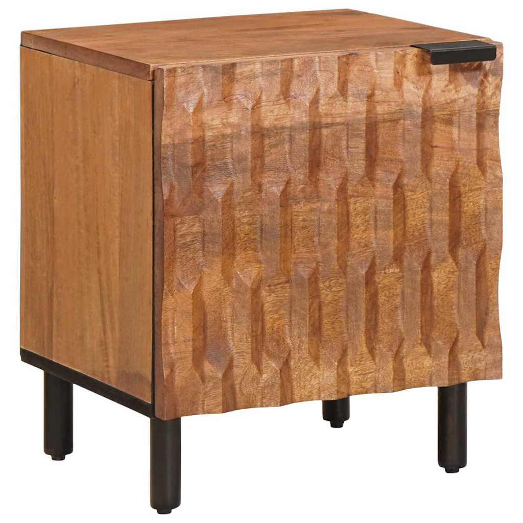 Κομοδίνο 2 pcs Καφέ 40 x 33 x 46 εκ. Στερεό ξύλο μάνγκο - Pakobazaar