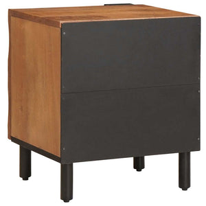 Κομοδίνο 2 pcs Καφέ 40 x 33 x 46 εκ. Στερεό ξύλο μάνγκο - Pakobazaar