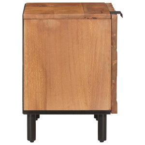 Κομοδίνο 2 pcs Καφέ 40 x 33 x 46 εκ. Στερεό ξύλο μάνγκο - Pakobazaar