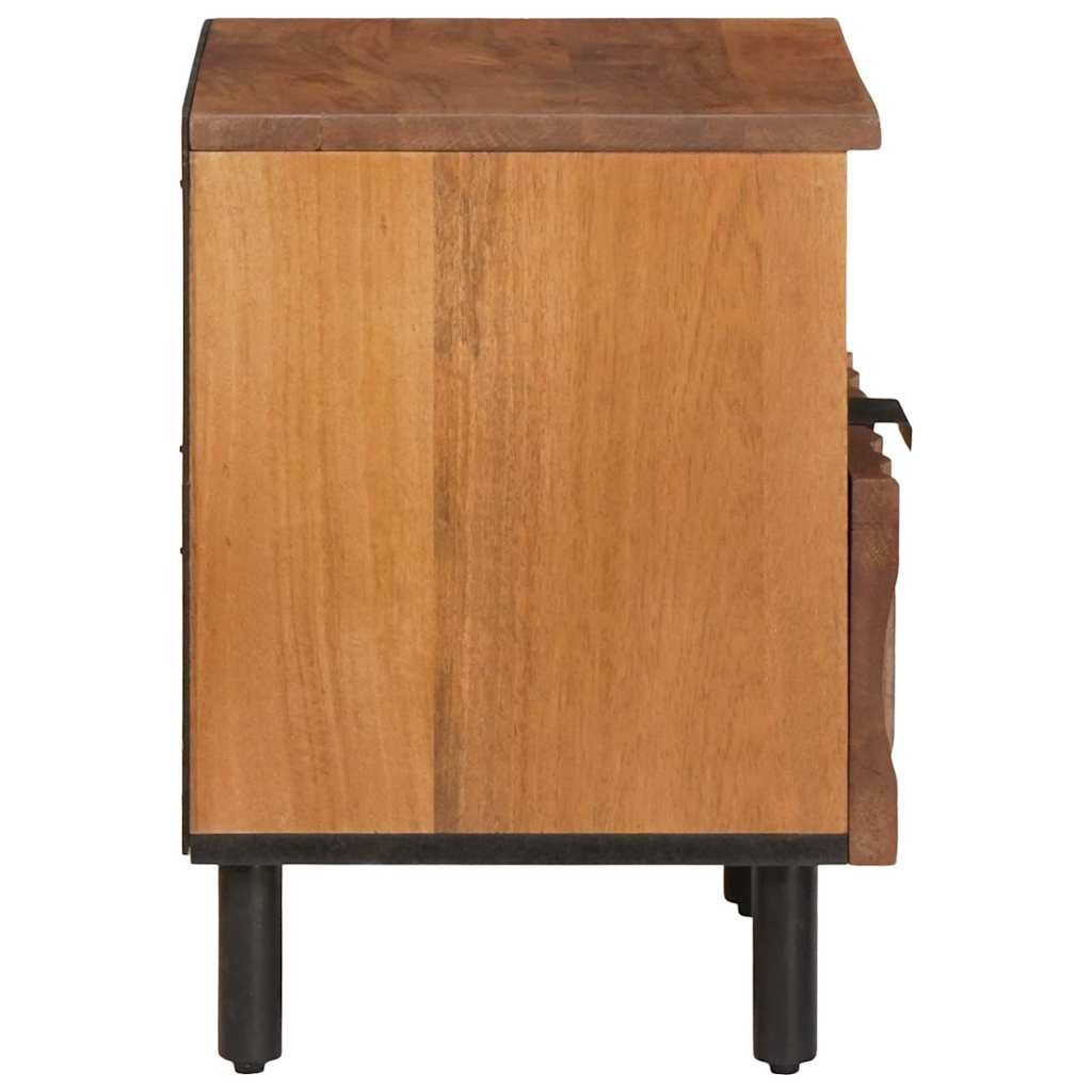 Κομοδίνο 2 pcs Καφέ 40 x 33 x 46 εκ. Στερεό ξύλο μάνγκο
