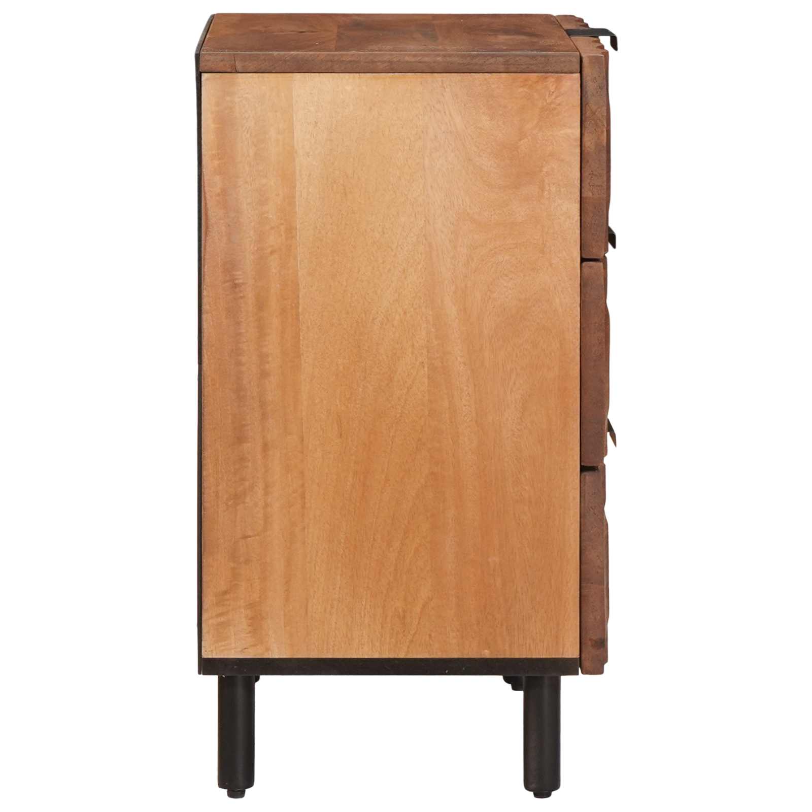 Κομοδίνο με συρτάρι Καφέ 50 x 33 x 62 εκ. Στερεό ξύλο μάνγκο