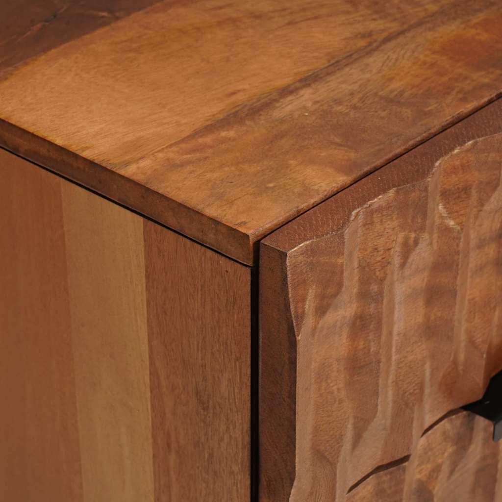 Κομοδίνο με συρτάρι Καφέ 50 x 33 x 60 εκ Στερεό ξύλο μάνγκο
