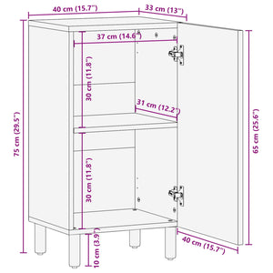 Πλαϊνό γραφείο Καφέ Φινίρισμα Ακακίας 40 x 33 x 75 εκ.