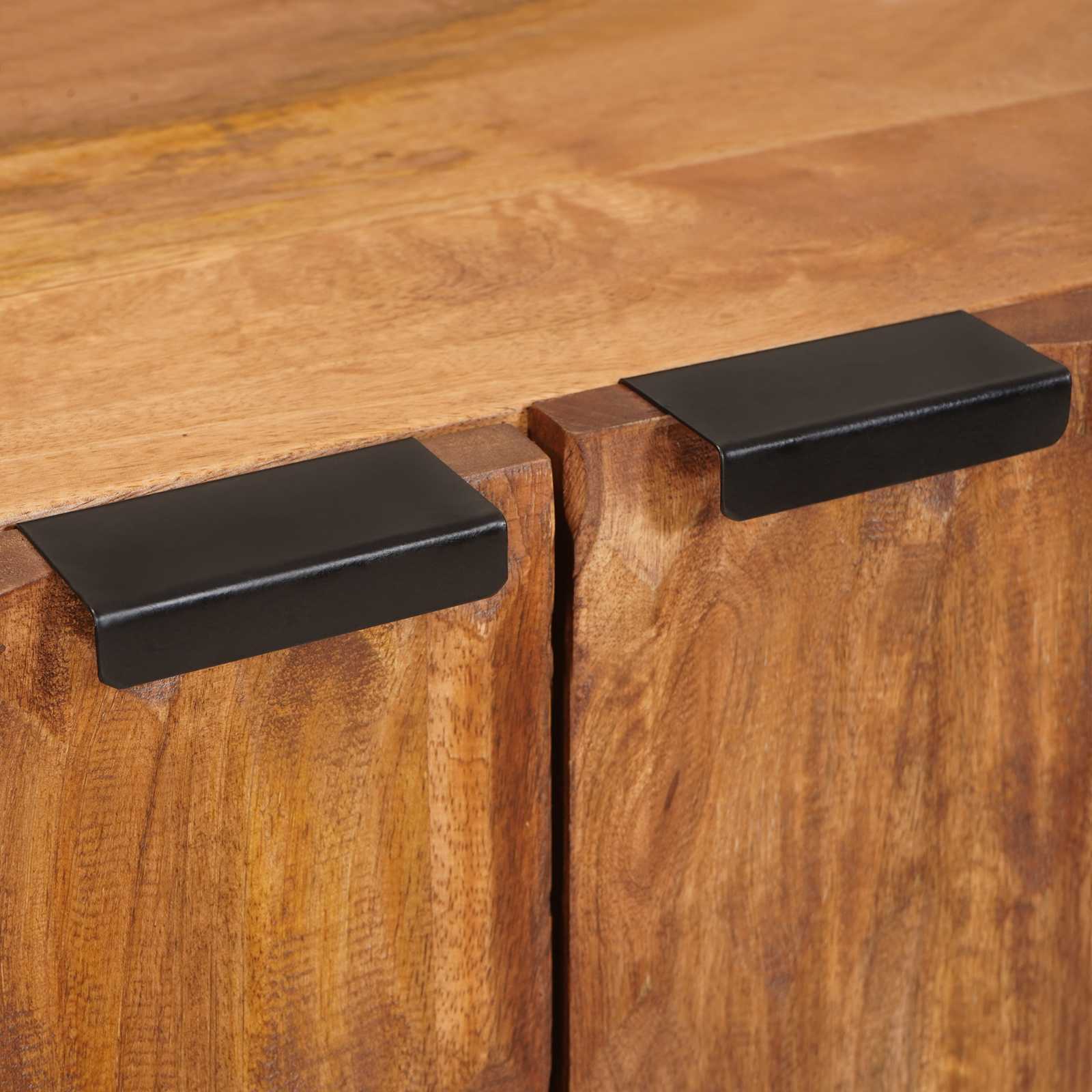 Πλαϊνό γραφείο με πόρτα Καφέ Φινίρισμα Ακακίας 60 x 33 x 75 cm