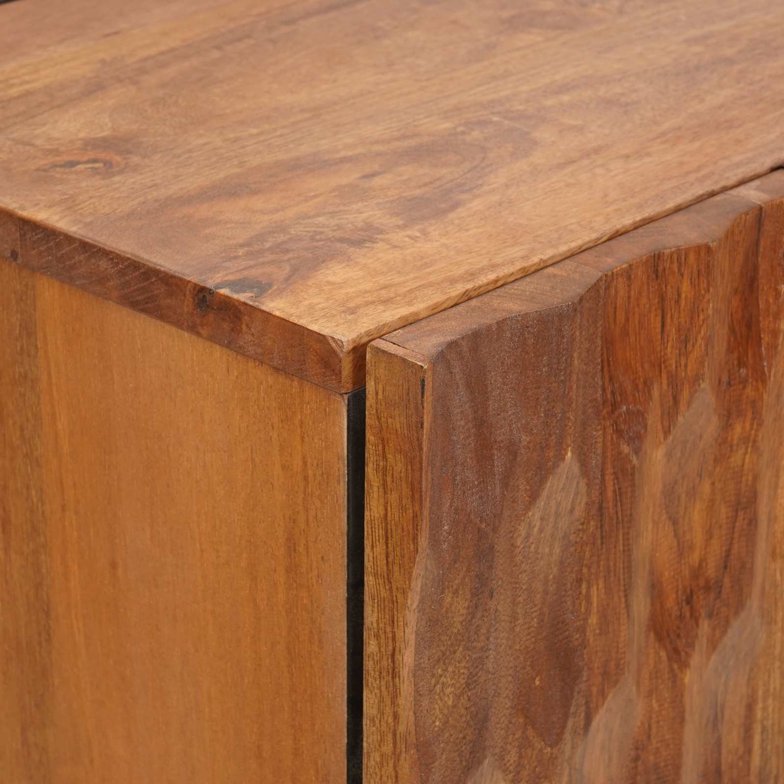 Highboard με συρτάρι Καφέ Φινίρισμα Ακακίας 60 x 33 x 100 εκ.