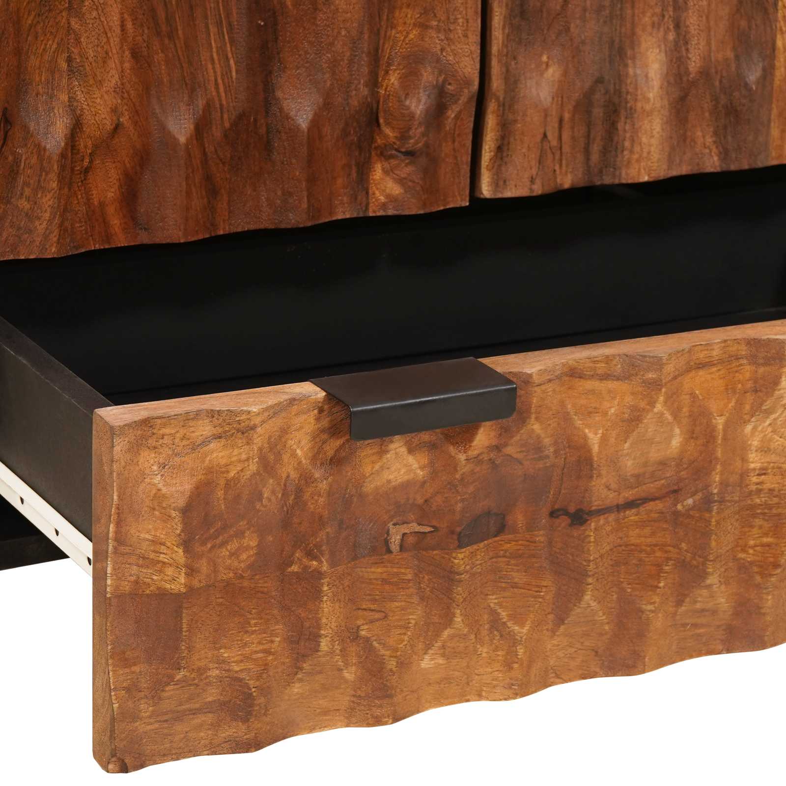 Highboard με συρτάρι Καφέ Φινίρισμα Ακακίας 60 x 33 x 100 εκ.