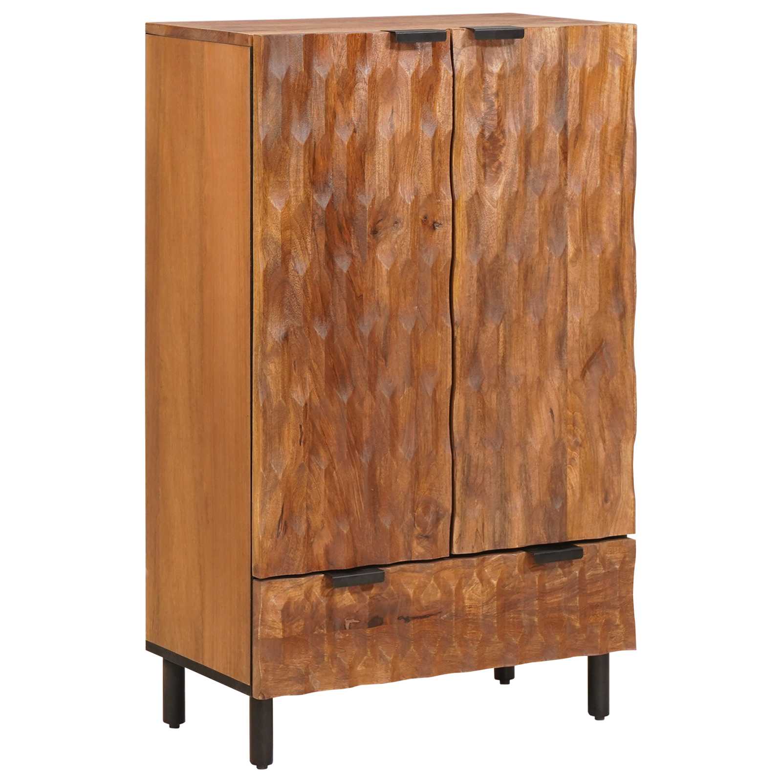 Highboard με συρτάρι Καφέ Φινίρισμα Ακακίας 60 x 33 x 100 εκ.
