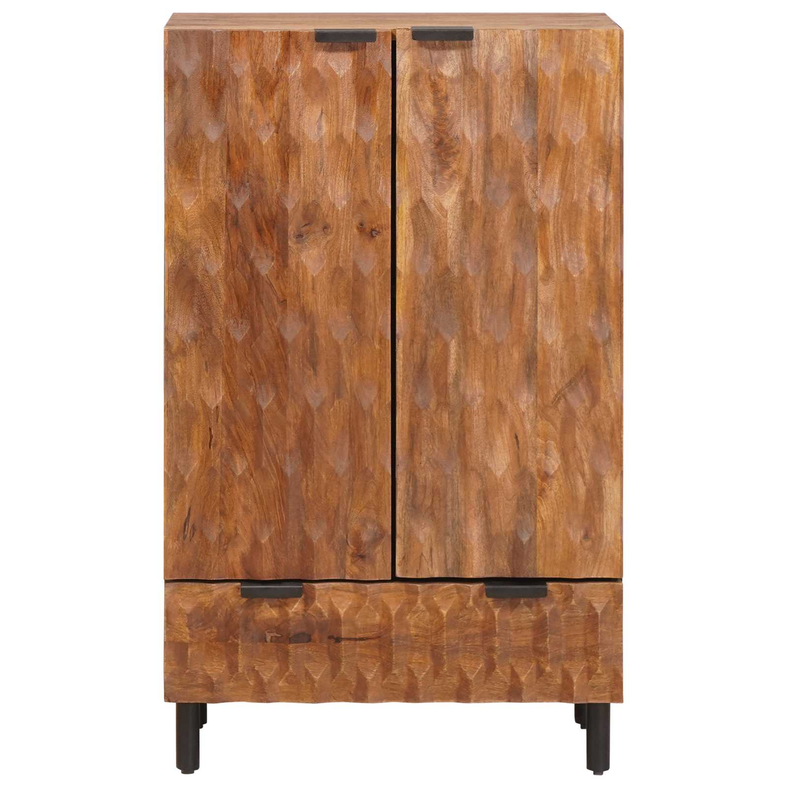 Highboard με συρτάρι Καφέ Φινίρισμα Ακακίας 60 x 33 x 100 εκ.