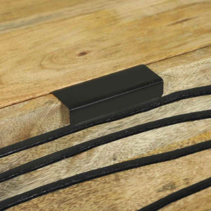 Πλαϊνό γραφείο Καφέ 60 x 33.5 x 75 εκ. Μασίφ ξύλο μάνγκο - Pakobazaar
