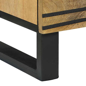 Πλαϊνό γραφείο Καφέ 60 x 33.5 x 75 εκ. Μασίφ ξύλο μάνγκο - Pakobazaar