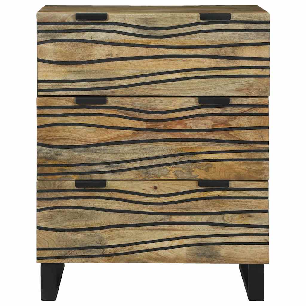 Πλαϊνό γραφείο Καφέ 60 x 33.5 x 75 εκ. Μασίφ ξύλο μάνγκο - Pakobazaar