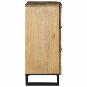 Πλαϊνό γραφείο Καφέ 60 x 33.5 x 75 εκ. Μασίφ ξύλο μάνγκο - Pakobazaar