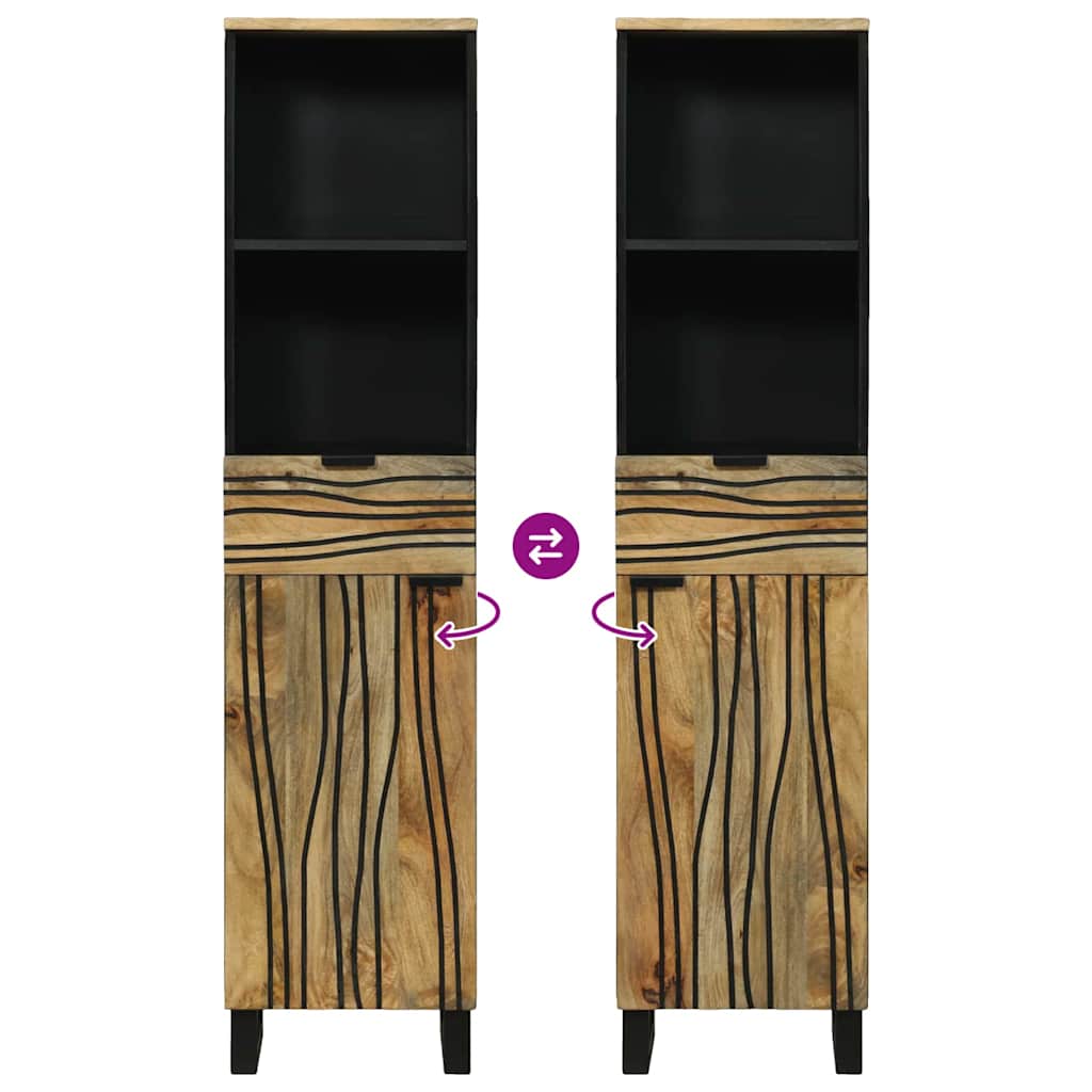 Ντουλάπα Νιπτήρα Mπάνιου με ράφι Καφέ 38 x 33 x 160 εκ. - Pakobazaar