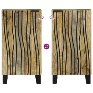 Γραφείο Καφέ 40 x 33 x 75 εκ. Μασίφ ξύλο μάνγκο - Pakobazaar