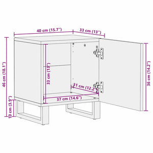 Κομοδίνο 2 τμχ. Λευκό 40 x 33 x 46 εκ. Επεξεργασμένο Ξύλο