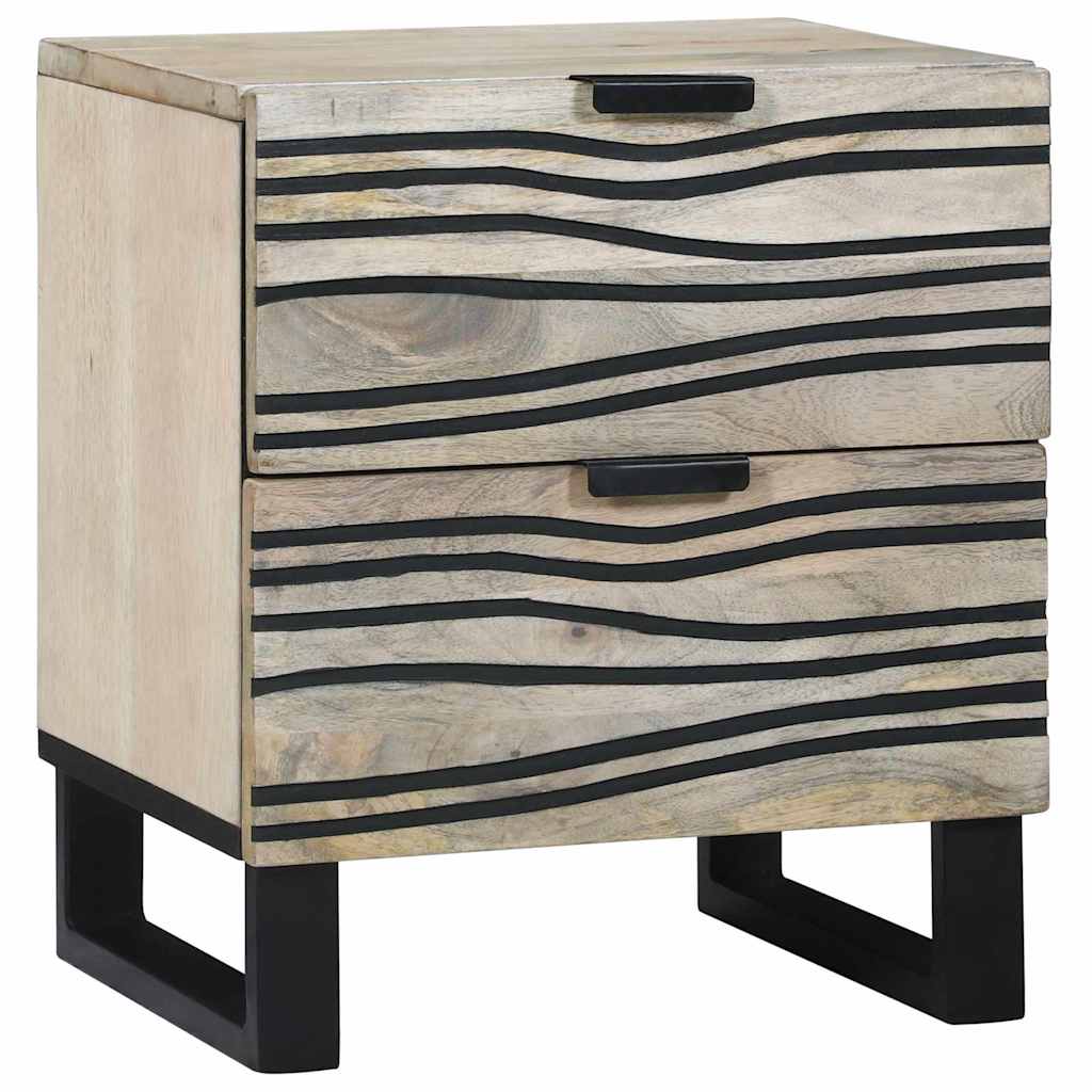 Κομοδίνο Λευκό 40 x 33 x 46 εκ. Επεξεργασμένο Ξύλο