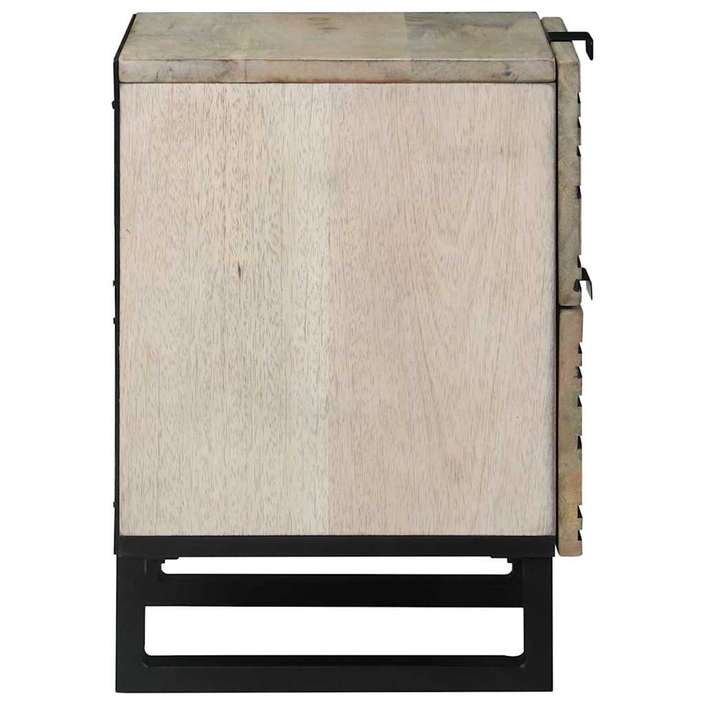 Κομοδίνο Λευκό 40 x 33 x 46 εκ. Επεξεργασμένο Ξύλο